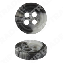 Пуговицы, 20 мм., 4 прокола, черно-серый