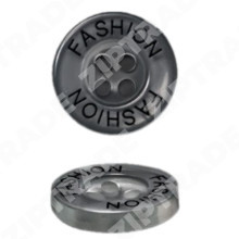 Пуговицы, 11 мм., 4 прокола, прозрачный + черное лого Fashion