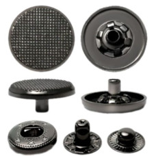 Кнопка, 15 мм., черный никель