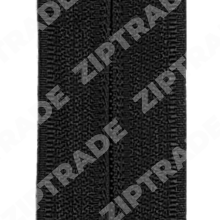 Молния витая Тип-5, 70 см реверсивная LOGO, черный